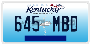 645MBD  license plate in KY