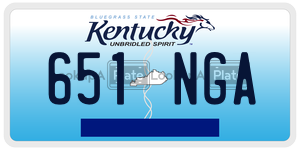 651NGA  license plate in KY
