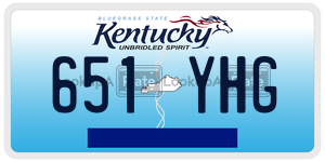 651YHG license plate in Kentucky