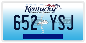 652YSJ  license plate in KY