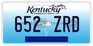 652ZRD  license plate in KY