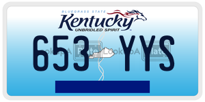 653YYS  license plate in KY