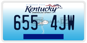 6554JW  license plate in KY
