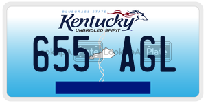 655AGL  license plate in KY