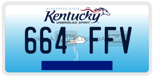 664FFV  license plate in KY