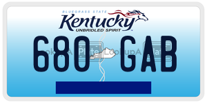 680GAB  license plate in KY