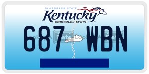 687WBN  license plate in KY