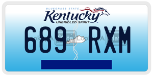 689RXM license plate in Kentucky