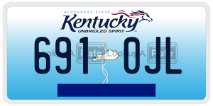 6910JL  license plate in KY
