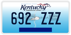 692ZZZ  license plate in KY