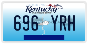 696YRH  license plate in KY
