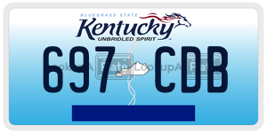 697CDB  license plate in KY