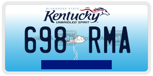 698RMA  license plate in KY