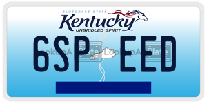 6SPEED  license plate in KY