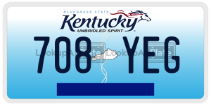 708YEG  license plate in KY