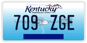 709ZGE  license plate in KY
