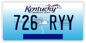 726RYY  license plate in KY