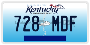 728MDF  license plate in KY
