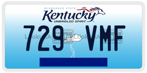 729VMF  license plate in KY
