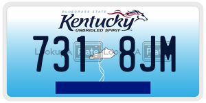 7318JM  license plate in KY