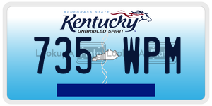 735WPM  license plate in KY