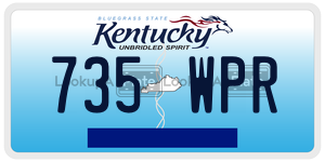735WPR  license plate in KY
