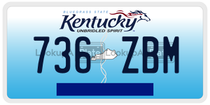 736ZBM  license plate in KY