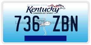 736ZBN  license plate in KY
