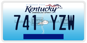 741YZW  license plate in KY