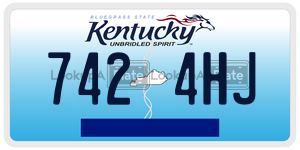 7424HJ  license plate in KY