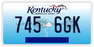 7456GK  license plate in KY