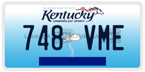 748VME license plate in Kentucky
