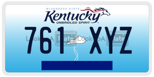 761XYZ  license plate in KY