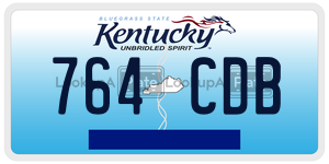 764CDB  license plate in KY