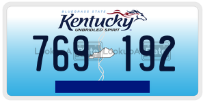 769192  license plate in KY