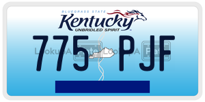 775PJF  license plate in KY
