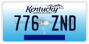 776ZND  license plate in KY