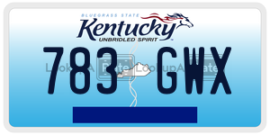 783GWX  license plate in KY