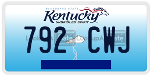792CWJ  license plate in KY