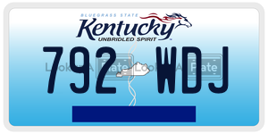 792WDJ  license plate in KY