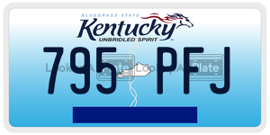 795PFJ  license plate in KY