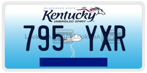 795YXR  license plate in KY