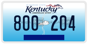 800204  license plate in KY