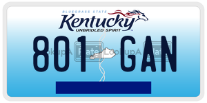 801GAN  license plate in KY
