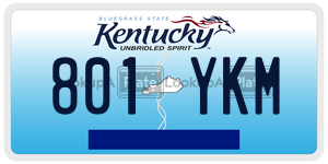 801YKM license plate in Kentucky