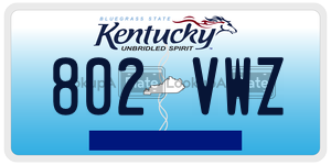 802VWZ  license plate in KY