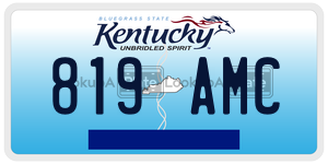 819AMC  license plate in KY