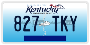 827TKY  license plate in KY