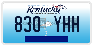830YHH  license plate in KY