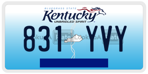 831YVY  license plate in KY